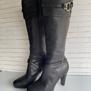 Cole Haan black all leather boots